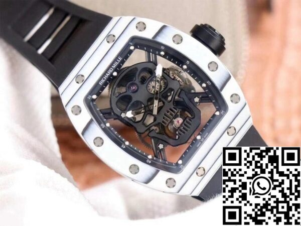 2 188 Richard Mille RM052-01 1:1 Mejor edición JB Factory Tourbillon suizo de cerámica blanca