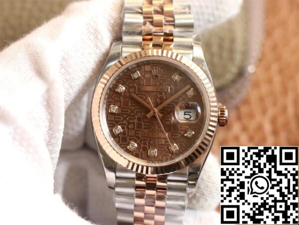 2 18 293e2850 2152 42c4 95c3 d69d63ca403f Rolex Datejust M126231-0025 1:1 Najboljša izdaja EW Factory Rose Gold Chocolate Color Dial