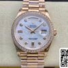 2 18 d2919583 ab63 417e a97e 012aed259a6d Rolex Day Date 128238 1:1 Mejor Edición EW Fábrica V2 Bisel engastado con diamantes