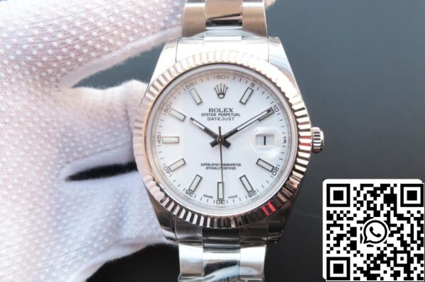 2 191 e2d28898 076f 4ed8 a059 6f6e887de934 Rolex Datejust M126334-0009 1:1 Best Edition EW Factory Fehér számlap