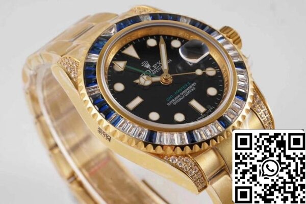 2 193 ab2be806 97f6 482f 9457 ed8a547df9b5 Rolex GMT Master II 116758 SAru 1:1 Mejor Edición ROF Fábrica Azul Diamante Blanco Suizo ETA2836