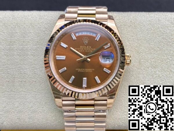 2 19 38f261b5 bb42 45fc ae0b 0f28695d4dce Rolex Day Date 228235 1:1 Най-доброто издание EW Factory V2 Brown Dial