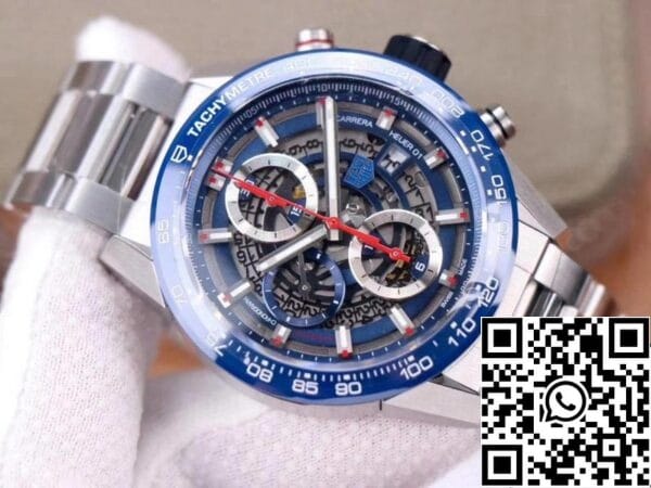 2 19 54c34d01 b37f 4a33 8246 2d8e5940d464 Tag Heuer Carrera Calibre Heuer 01 CAR201T.BA0766 Chronograph 1:1 Best Edition XF Factory Blue Dial Swiss Calibre 01