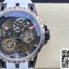 2 19 a9c98ae2 cb87 4ee8 bdf0 6a591ca5bac1 Roger Dubuis Excalibur RDDBEX0549 1:1 Meilleure édition BBR Factory Tourbillon Bracelet blanc