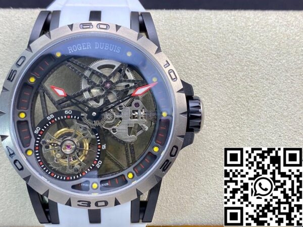 2 19 a9c98ae2 cb87 4ee8 bdf0 6a591ca5bac1 Roger Dubuis Excalibur RDDBEX0549 1:1 Best Edition BBR Fabriek Tourbillon Wit Bandje