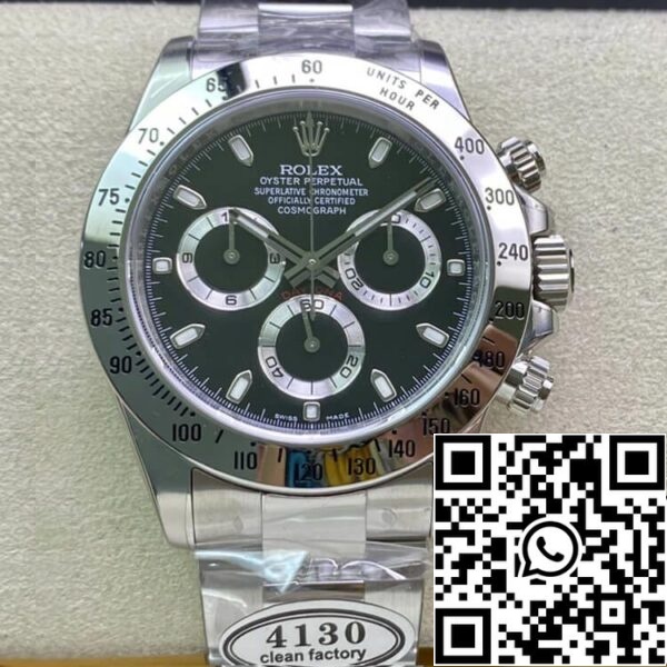 2 1 6c1eb128 dddf 441e b784 45e58b6eb942 Rolex Cosmograph Daytona 116520 1:1 Best Edition Clean Factory Stainless Steel