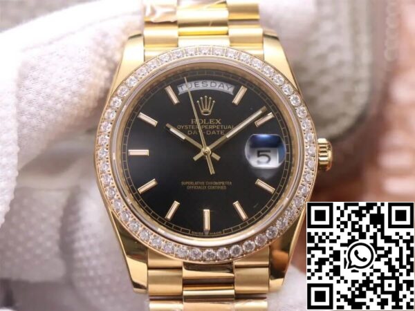 2 1 93148326 20d2 4de9 82cf 49afc6e9f7bc Rolex Day Date 40MM 1:1 Best Edition EW Fabrieks Geelgoud Zwarte Wijzerplaat