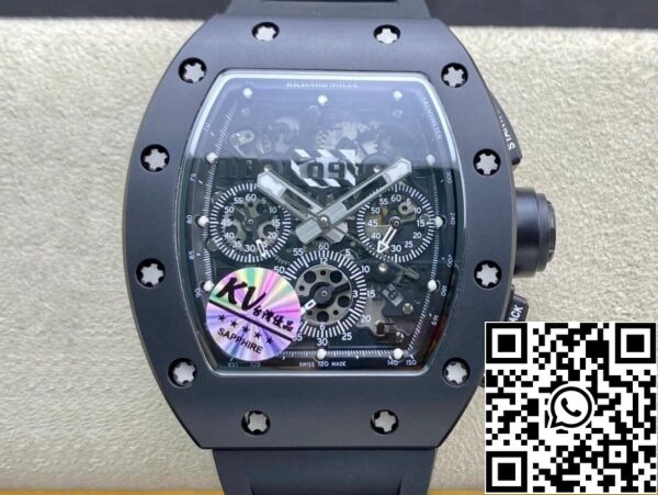 2 1 e2996d38 2436 400f b344 c164b6bb6f84 Richard Mille RM011 1:1 Best Edition KV Factory Керамический черный корпус