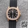 2 200 fed1a22e 37ea 4d15 aff1 65c08753231d Patek Philippe Aquanaut 1:1 Best Edition PPF Factory gyémánt rózsaarany rózsaarany fekete számlap