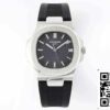 2 20 411066e5 c857 4b43 a085 a9032b2afeec Patek Philippe Nautilus 5711 1:1 Best Edition PPF Factory Μαύρο καουτσούκ λουράκι