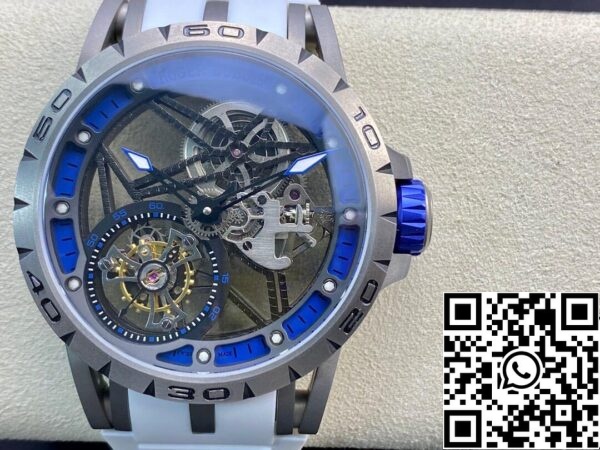 2 20 e45c534d 9f53 4980 8639 b3c57cbd9c3b Roger Dubuis Excalibur RDDBEX0479 1:1 Най-добро издание BBR Factory Tourbillon Каучукова каишка