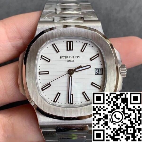 2 210 Patek Philippe Nautilus 5711/1A-011 1:1 Migliore Edizione PPF Fabbrica V4 Quadrante Bianco Svizzero ETA324