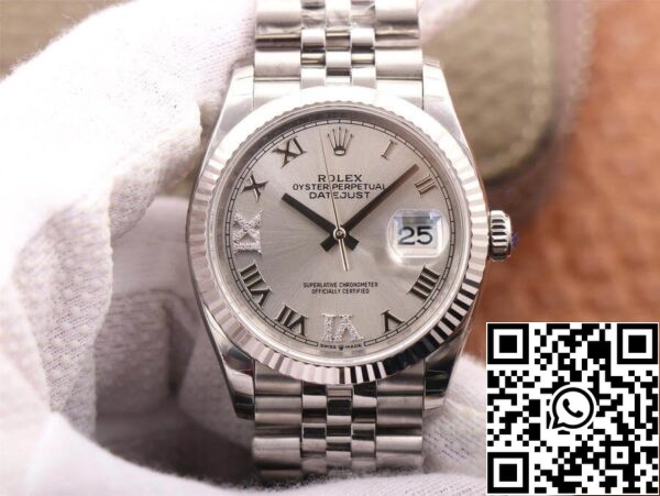 2 21 1d538616 4aae 4398 8db5 b420eea30d37 Rolex Datejust M126234-0029 1:1 Best Edition EW Factory Silver Dial