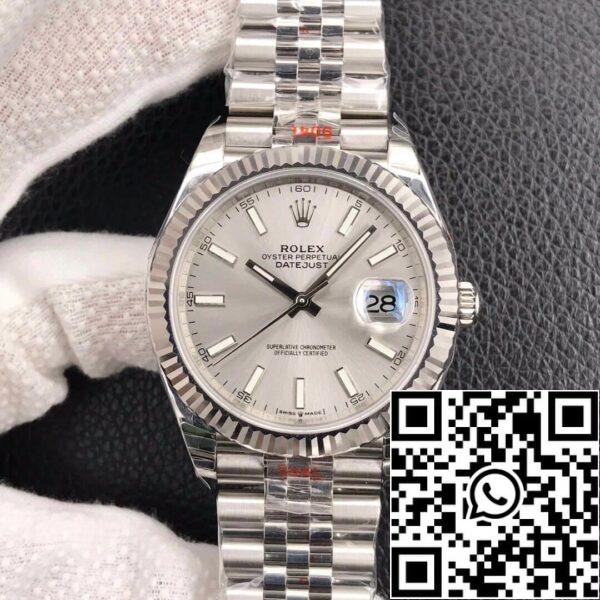 2 21 8a9ed0d4 5596 4ebc a255 f281b62a5cc0 Rolex Datejust M126334-0004 1:1 Best Edition EW Factory Ezüst szürke számlapja