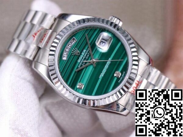 2 21 f5d19e40 47b7 41e3 bb78 8b34555be7d6 Rolex Day Date predsednik 18038 1:1 Najboljša izdaja Malachite Green Diamond Dial švicarski gibanje