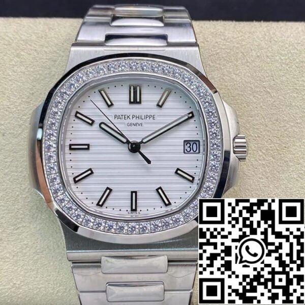 2 226 Patek Philippe Nautilus 5713/1G-010 1:1 Migliore Edizione PPF Factory V4 Quadrante Bianco Svizzero ETA324