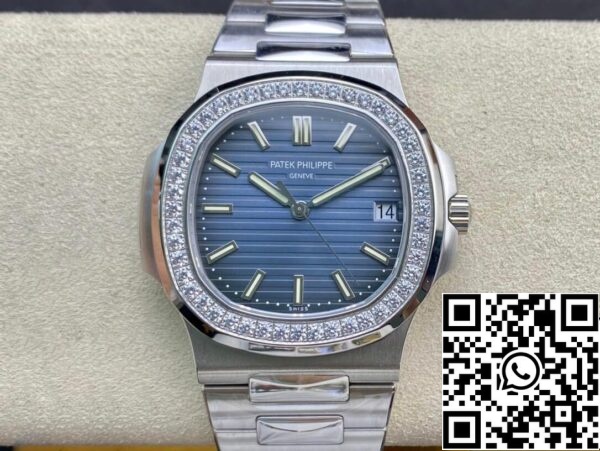 2 228 Patek Philippe Nautilus 5713/1G-010 1:1 Най-добро издание PPF Factory V4 Blue Dial Swiss ETA324