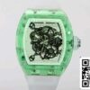 2 22 10a979e4 8064 4292 9df7 e3eb6f4c9044 Replica Richard Mille RM055 legjobb 1:1 Edition RM Factory zöld csontvázas számlapja