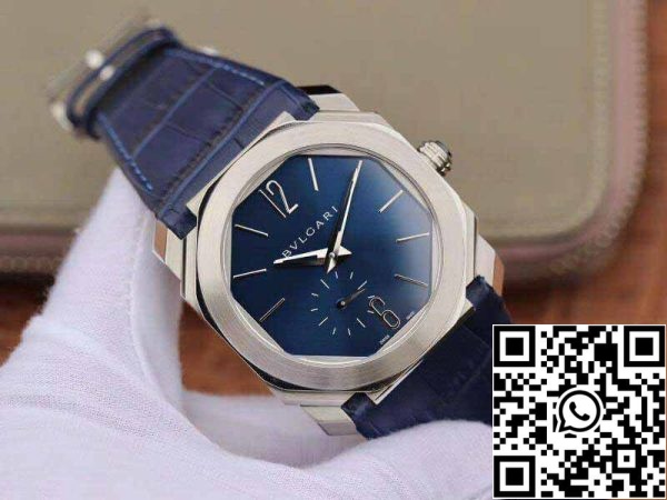 2 231 Bvlgari Octo Finissimo Extra Thin Automatic 103035 Blue Dial herrklocka 1:1 Best Edition Schweiz BVL193