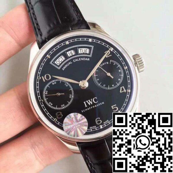 2 238 9b4c4cf6 a812 4f8a b6b9 ab34d0a41500 IWC Portugieser Годишен календар IW503502 YL Фабрика 1: 1 Най-добро издание Швейцарска ETA52850 Черен циферблат