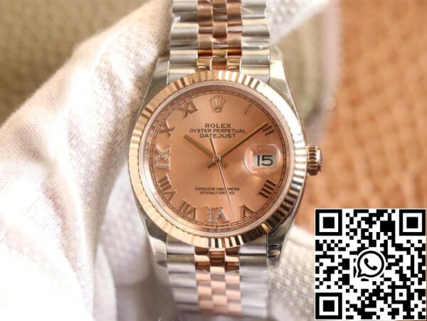 2 23 b8295bbd e835 40fb 9018 cd24f4a554e1 Rolex Datejust M126231-0027 1:1 Best Edition EW Factory rózsaarany Rolex Datejust M126231-0027 1:1 Best Edition EW Factory Rose Gold