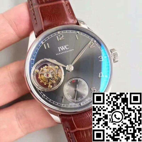 2 240 4e6ada96 4295 4927 9c15 167031c7a4a3 IWC portugál Tourbillon IW546301 YL Factory 1:1 Best Edition svájci Tourbillon antracit számlapja