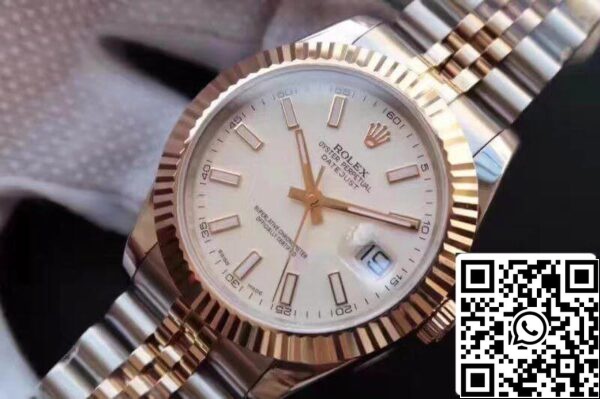 2 241 9c77a722 b3e8 4b17 b1a5 9d050b4d0bea Rolex Datejust 41 126333-006 Valkoinen kellotaulu 1:1 Best Edition Sveitsin ETA2836-2 Gold kääritty