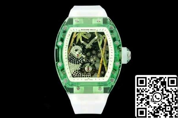 2 24 cd6b1aec ddf2 4820 8489 08323c2e8f07 Richard Mille RM26-01 Tourbillon Mejor Edición 1:1 RM Factory Verde Caja Transparente