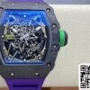 2 25 61e98941 1954 4632 b86c 01159e18fd91 Richard Mille RM35-02 1:1 Best Edition T+ Factory NTPT Carbon Fiber Purple Strap