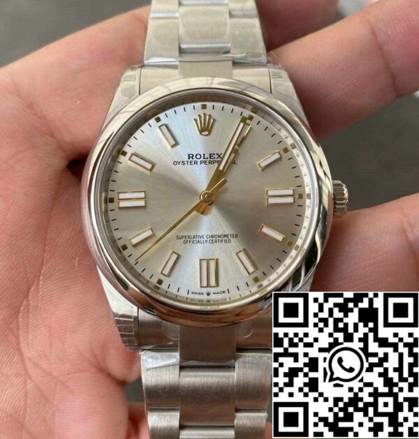 2 26 1e6cad3d c946 4f7e 8cc0 84b2176aa921 Rolex Oyster Perpetual M124300-0001 41MM 1:1 Best Edition VS Factory Silver Dial