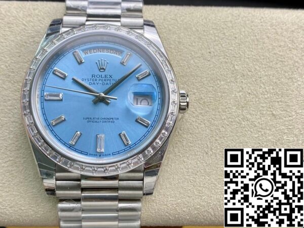 2 27 9a288f2c 4203 47c0 bd75 ae426bfa4fb6 Rolex Day Date 228396TBR 1:1 Best Edition EW Fabriek Lichtblauwe Wijzerplaat