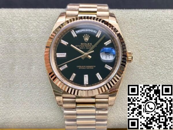 2 28 Rolex Day Date 228238a 1:1 Best Edition EW Factory V2 Black Dial