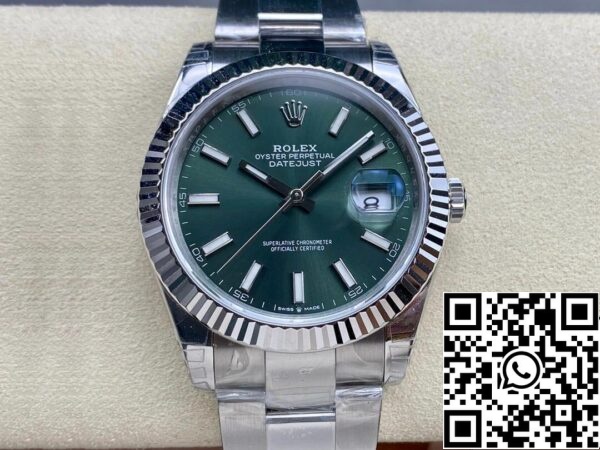 2 2 695c76b5 a2cc 4806 9791 b885bf2756ca Rolex Datejust M126334-0028 41mm Oyster Strap VS Factory Green Dial