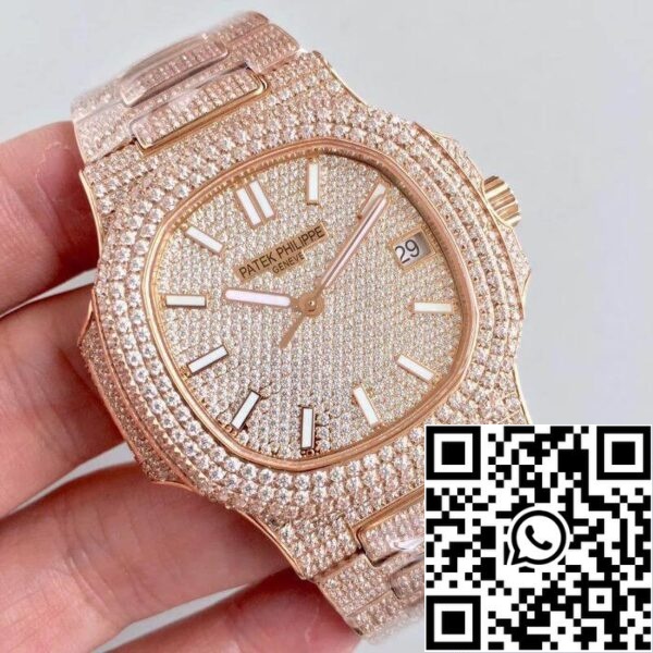 2 306 Patek Philippe Nautilus Jumbo 5719/10G-010 1:1 Best Edition svájci ETA 324SC gyémánt számlapú svájci ETA 324SC gyémánt számlap