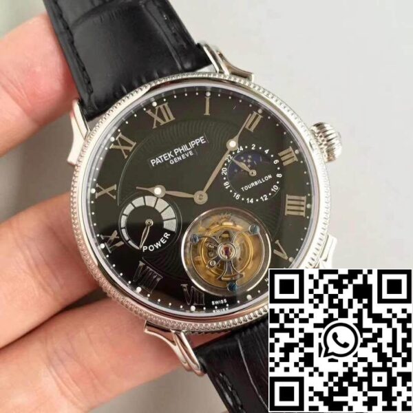 2 307 Patek Philippe Tourbillon Fasi lunari 1:1 Migliore edizione svizzera Tourbillon Quadrante nero