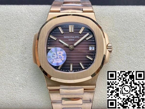 2 30 9c3db5a2 f974 4e39 8b10 048ed8d3385c Patek Philippe Nautilus 5711/1R-001 1:1 Beste Editie GR Fabriek V2 Bruine Gradiënt Wijzerplaat