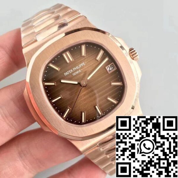 2 312 Patek Philippe Nautilus 5711/1R-001 PF Factory 1:1 Best Edition Swiss ETA324 Esfera marrón texturada