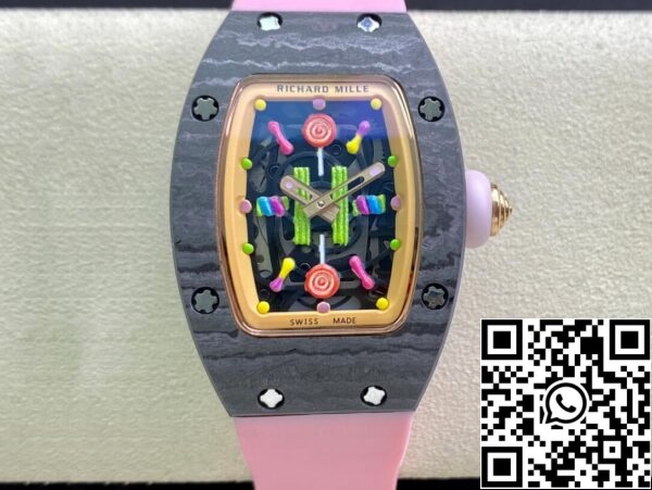 2 31 421b7906 9eb5 41f0 9936 a7f027be6faa Richard Mille RM-07 Bon Bon 1:1 Best Edition RM Factory Pink Strap