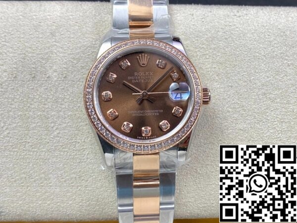 2 32 Rolex Datejust M278381RBR-0027 31MM 1:1 Najboljša izdaja EW Factory Brown Dial