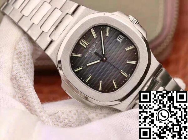 2 327 Patek Philippe Nautilus Jumbo 5711 PF Фабрика 1:1 Най-добро издание Швейцарска ETA324 Сив текстуриран набиране