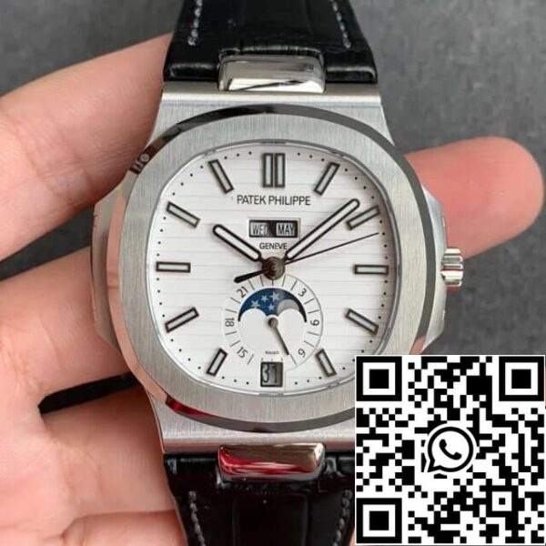 2 33 feb3dd79 f200 4dc8 8a36 cd82a51a8fc3 Patek Philippe Nautilus 5726/1A-014 1:1 Best Edition GR Factory Niebieski skórzany pasek