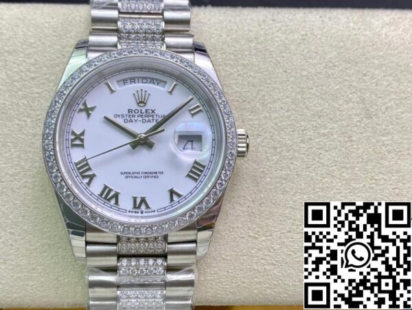 2 34 6f9afa5f d10b 4f13 92f2 1f859ef4e829 Rolex Day Date M128349RBR-0026 1:1 Best Edition EW Factory White Dial