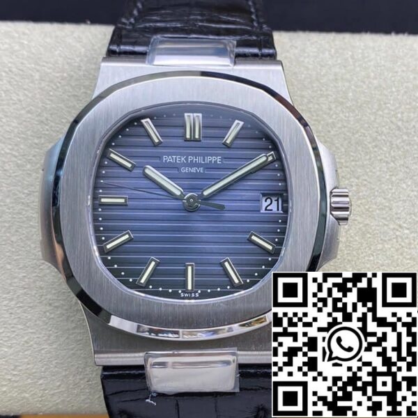 2 35 11fecff2 986b 42f2 a9dc a980e552ee2c Patek Philippe Nautilus 5711 1:1 Best Edition 3K Factory Blaues Zifferblatt Rindslederarmband