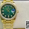 2 35 fa35a4b2 ab90 40aa 987a 640a73714f08 Rolex Day Date M128348RBR-0035 1:1 Best Edition EW Gyári gradiens zöld számlap