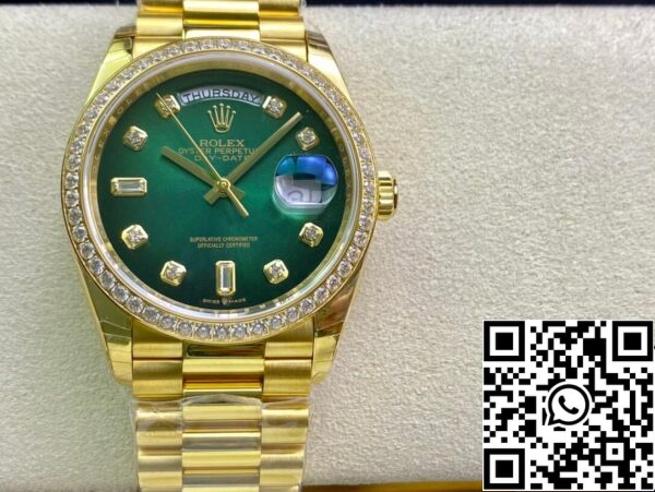 2 35 fa35a4b2 ab90 40aa 987a 640a73714f08 Rolex Day Date M128348RBR-0035 1:1 Най-добро издание EW Фабрика градиент зелен циферблат