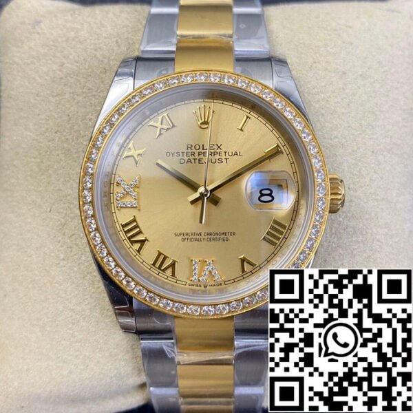 2 36 c172cefd fd7b 47da a110 fc836aa9d5bd Rolex Datejust 126283 1:1 Najboljša izdaja EW Factory Rumeno zlato