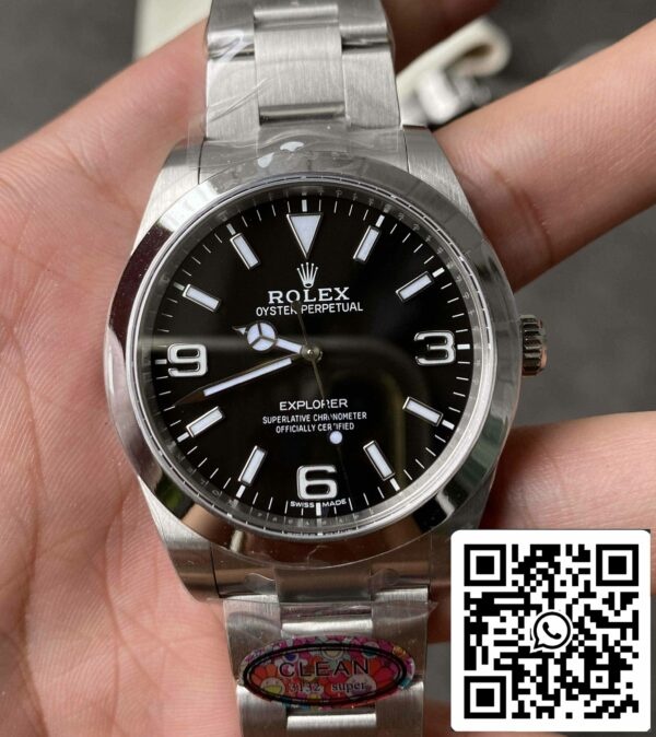 2 36 d5535b5d 718e 424e 8840 ea6b0d12d9da мащабиран Rolex Explorer M214270-0003 39MM 1: 1 Най-добро издание Чиста фабрика Черен циферблат