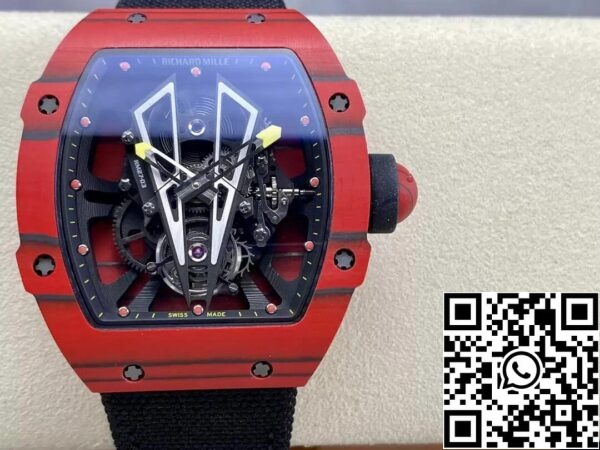 2 36 e87bf990 ea7b 4412 b457 c57ef9f6f074 Richard Mille RM27-03 Tourbillon 1:1 Meilleure édition BBR Boîtier en fibre de carbone rouge d'usine