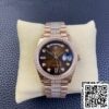 2 37 Rolex Day Date M128345rbr-0041 1:1 Най-добро издание EW Фабрика Кафяв циферблат