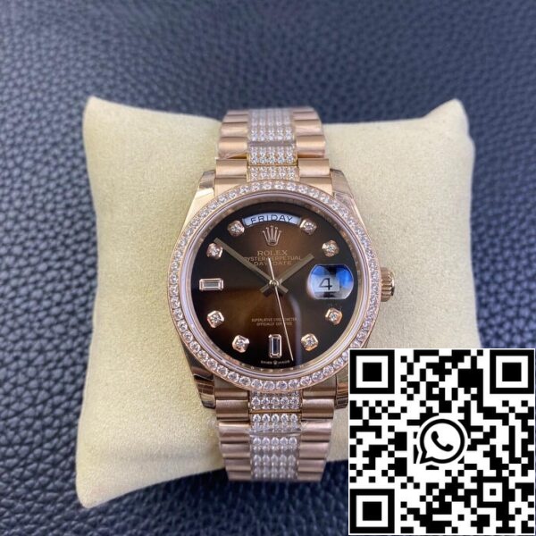 2 37 Rolex Day Date M128345rbr-0041 1:1 Best Edition EW Factory Brown Dial